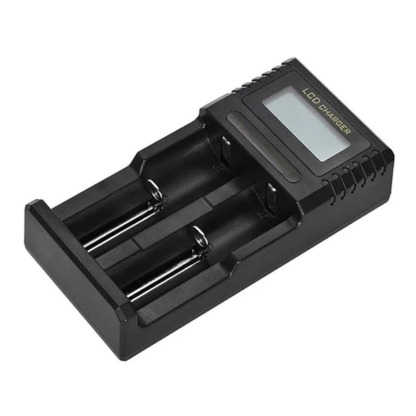 Powermaster 4.2 Volt 2 x 0.5 Amper Pil Şarj Cihazı Li-on Pil Şarj Aleti AA AAA Ni-MH 26650 18650 18350 17500 - 5