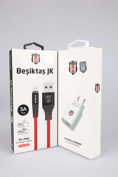 BEŞİKTAŞ ORJINAL LİSANSLI SAMSUNG ŞARJ KABLOSU ve ŞARJ ADAPTÖRÜ - 1