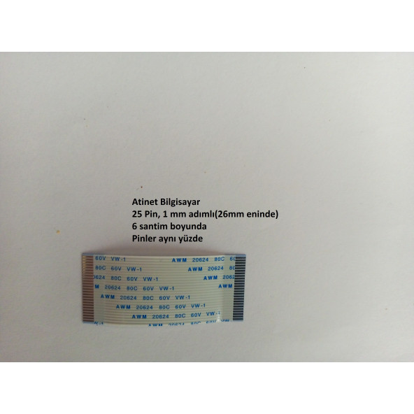 Awm 20624 80C 60V Vw-1 Flex Şerit Kablo 25 Pin 6 Cm 25-1-6A