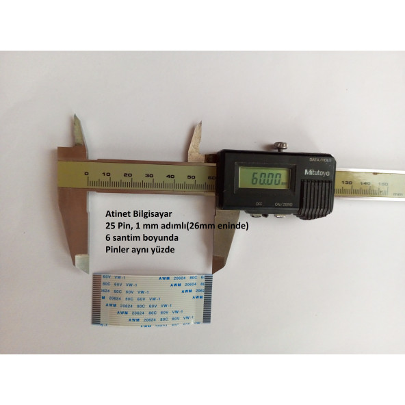 Awm 20624 80C 60V Vw-1 Flex Şerit Kablo 25 Pin 6 Cm 25-1-6A - Resim 2