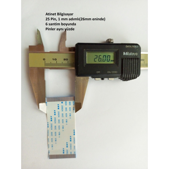 Awm 20624 80C 60V Vw-1 Flex Şerit Kablo 25 Pin 6 Cm 25-1-6A - Resim 3