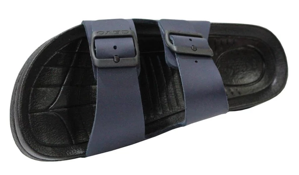 Ceyo Bermuda-M2 Lacivert Ortapedik Erkek Terlik & Sandalet - Resim 4