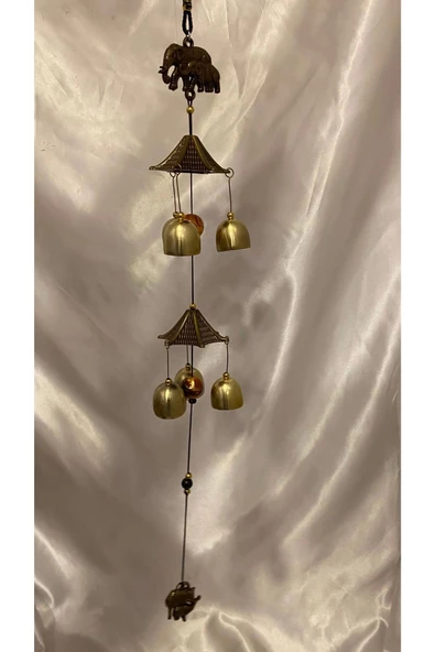 Deprem Zili Rüzgar Çanı Feng Sui 3 Lü Metal Çanlı - Resim 2