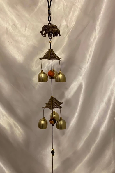 Deprem Zili Rüzgar Çanı Feng Sui 3 Lü Metal Çanlı - Resim 6