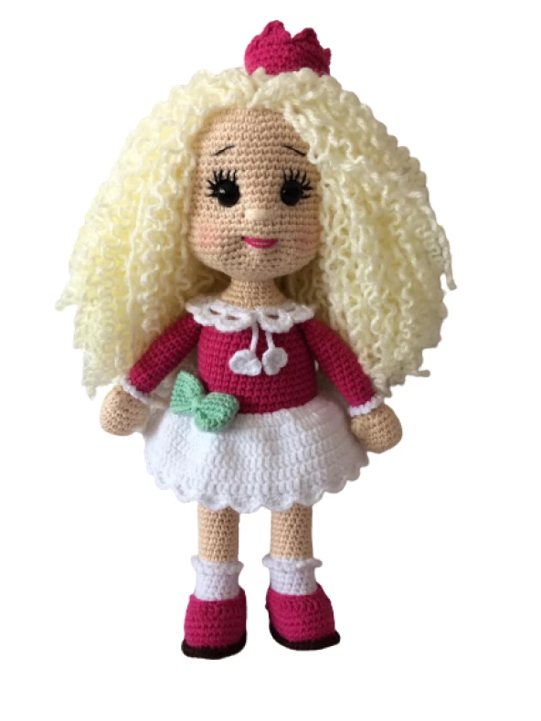 Kıvırcık Şeker Bebek Amigurumi Organik Oyuncak