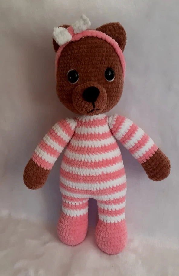 Şeker Ayıcık Uyku Arkadaşı Amigurumi Organik Oyuncak