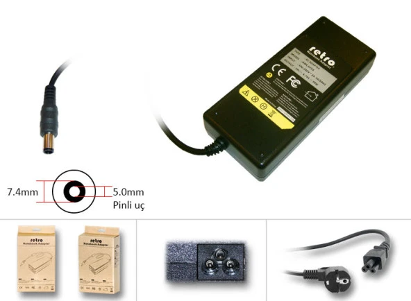 Hp DV6-6C02st Notebook Adaptör (ORJİNAL 19V 4.74A 90W) ürün görseli 1