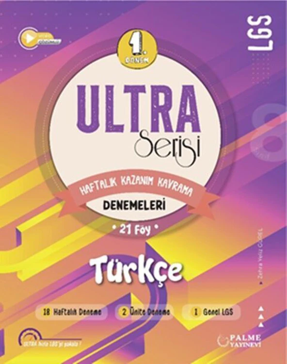 Palme 8. Sınıf LGS Türkçe 1. Dönem Ultra Serisi Denemeleri
