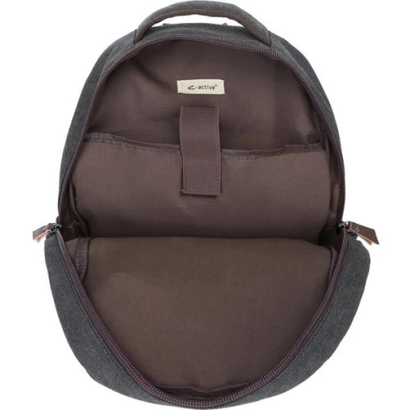 Cactive C-Active Büyük Boy Erkek Sırt Çantası Kanvas Kumaş 1313 - Resim 5