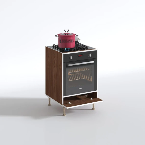 Kenzlife ankastre modülü kabini tulyum cvz fırın ocak dolabı özel boy ayarlı ayaklı kapaklı - Resim 2