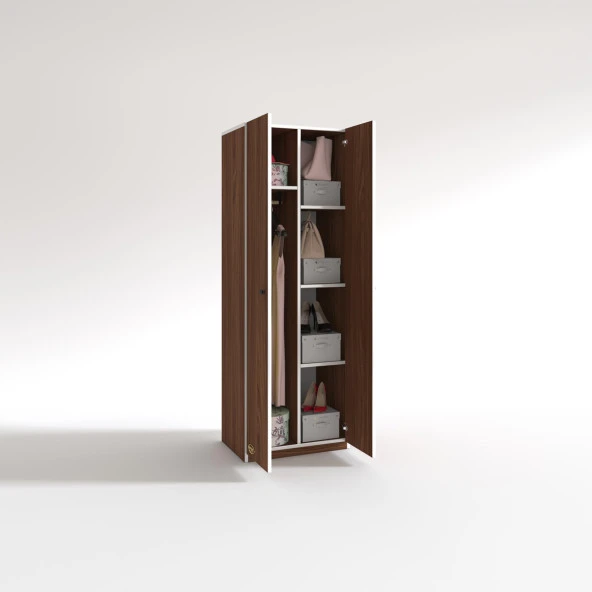 Kenzlife gardırop 2 kapılı kapaklı leylak cvz 173*60*42 gardolap dolap ofis - Resim 2