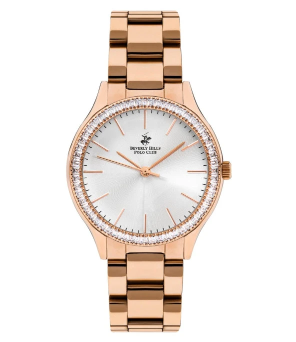 BP.3166C.430 Zirkon Taşlı Sedef Kadran Çelik Kasa&Kordon Kararma Renk Atma Yapmaz Kadın Kol Saati ürün görseli