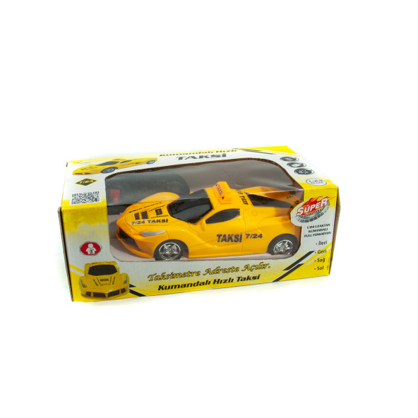 1:20 Ölçek Uzaktan Kumandalı Sarı Taksi ful Fonksiyon Spor Araba - 4