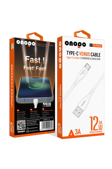 onopo Type-C Usb Hızlı Şarj ve Data Kablosu 3.0A / 1MT - D7