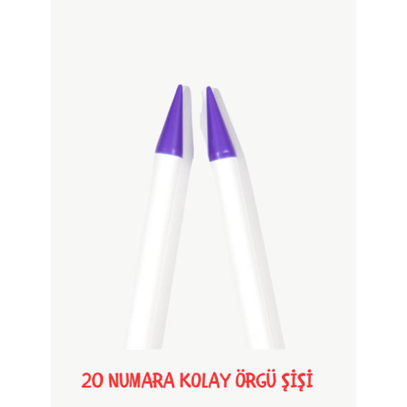 Örgü örme şişi Düz uçlu örgü şişi  kalın şiş 20 mm boy 40cm Kolay örgü örme şişi kalın şiş - 2