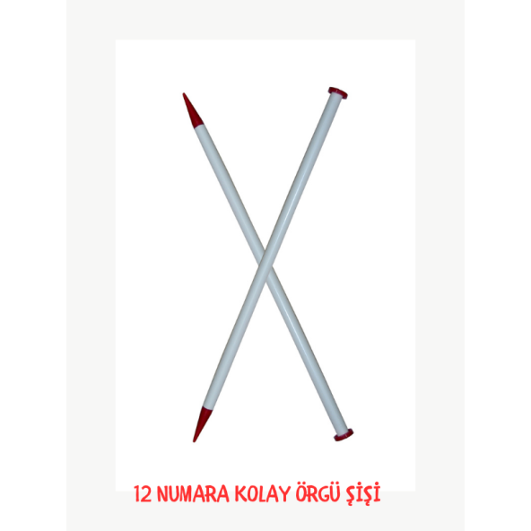 Örgü örme şişi Düz uçlu örgü şişi  kalın şiş 20 mm boy 40cm Kolay örgü örme şişi kalın şiş - 4