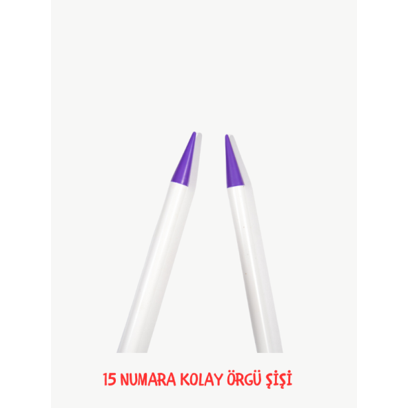 Örgü örme şişi Düz uçlu örgü şişi  kalın şiş 20 mm boy 40cm Kolay örgü örme şişi kalın şiş - 5