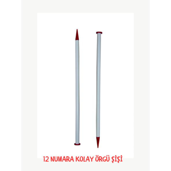 Örgü örme şişi Düz uçlu örgü şişi  kalın şiş 20 mm boy 40cm Kolay örgü örme şişi kalın şiş - 6