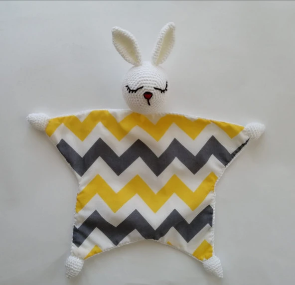 Tavşan Modeli Uyku Arkadaşı Amigurumi Organik Oyuncak - 4