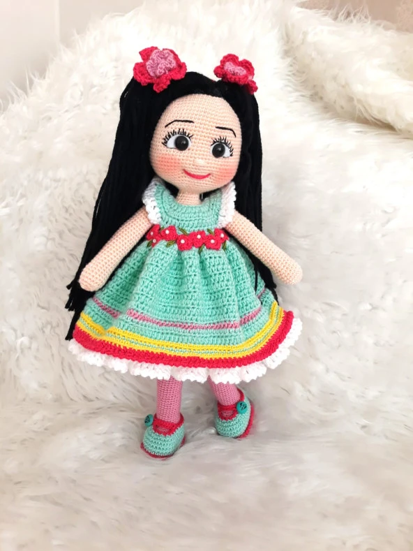 Sevimli Melek Bebek Amigurumi Organik Oyuncak - 2