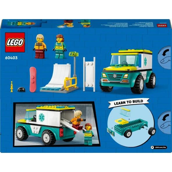 Lego City 60403 Acil Ambulansı ve Snowboardcu - 2