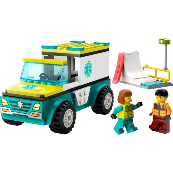 Lego City 60403 Acil Ambulansı ve Snowboardcu - 3