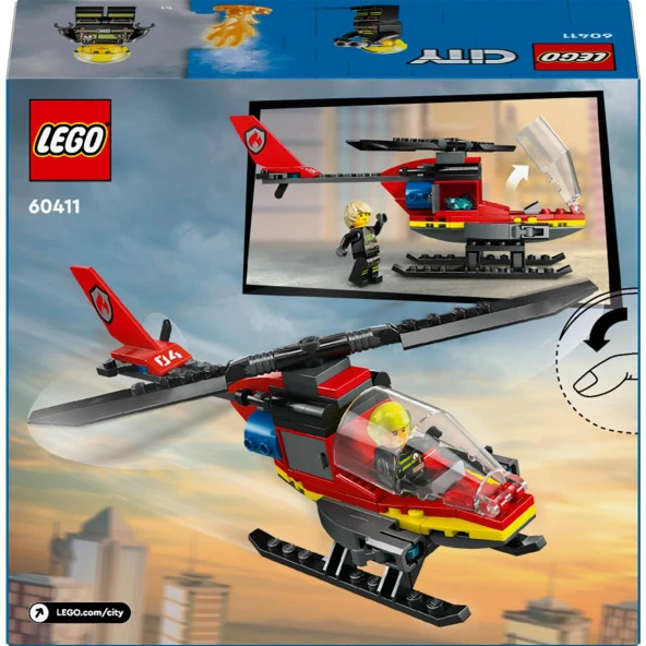 Lego City 60411 İtfaiye Kurtarma Helikopteri - Resim 2