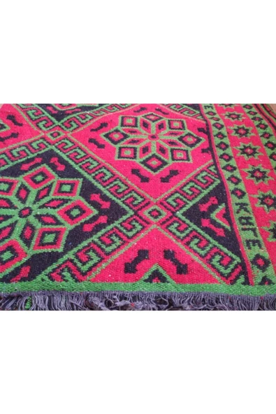 Algelsineve Makine Dokuması Karışık Renk Çiçekli Desenli 3 Mekik Kaliteli Kalın Kilim - 4