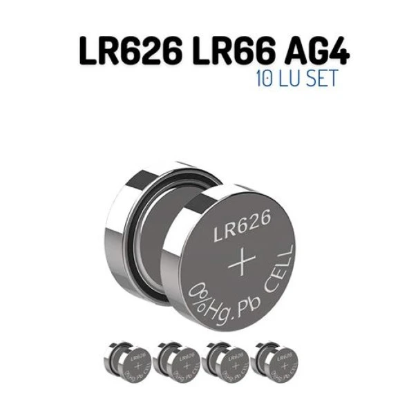Tekno-Firsat LR626 LR66 AG4 1.55V 10 Adet Alkaline Pil 716934