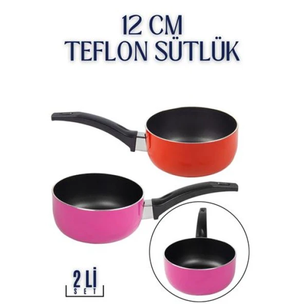 Tekno-Firsat Teflon 12 cm Sütlük Teigen Design 2 Li Set 718665