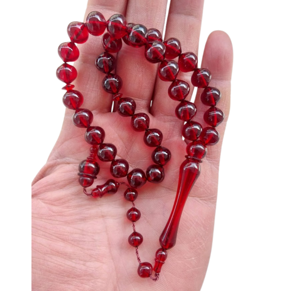 Ateş Kehribar Benzeri Tesbih,sistemli tespih - 2