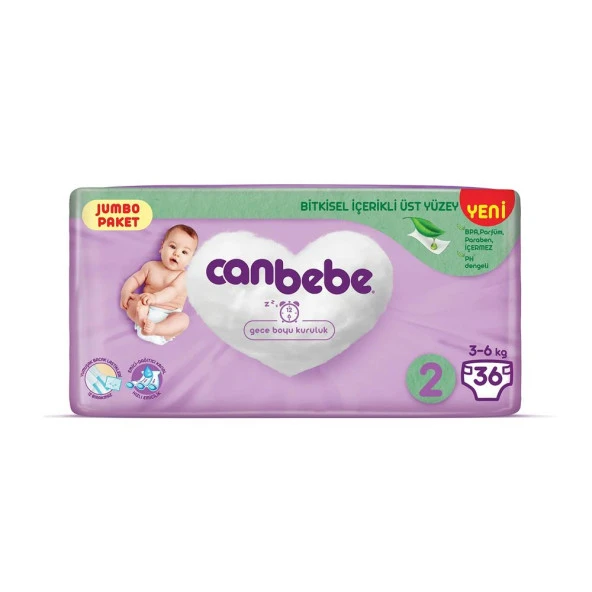 Canbebe Bebek Bezi 2 Numara Mini Jumbo Paket 36 Adet