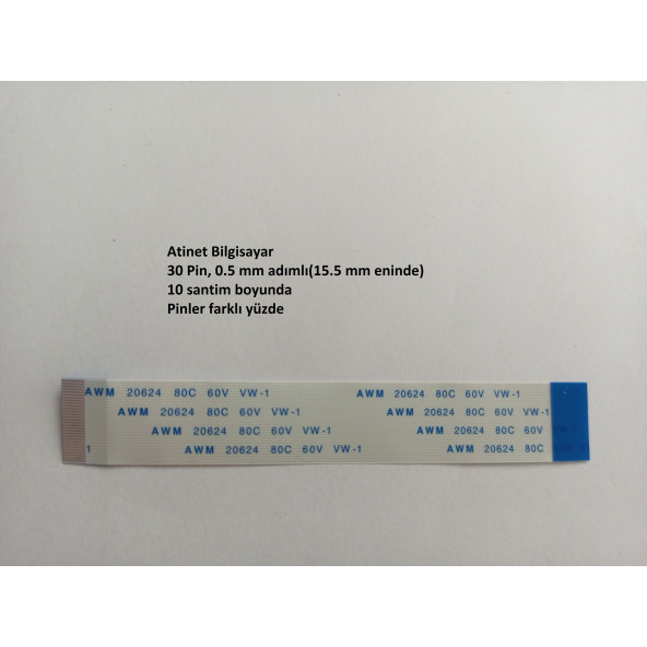 Awm 20624 80C 60V Vw-1 Flex  Kablo 30 Pin 10Cm 30-0.5-10B ürün görseli 1