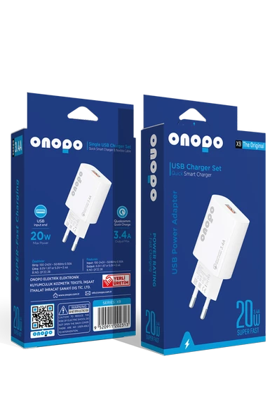 onopo 3.4A Usb Girişli Hızlı Şarj Adaptörü - X9