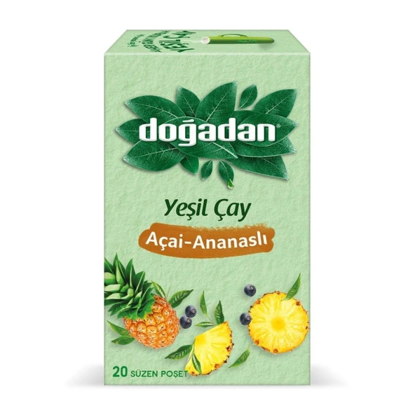 Doğadan Açai-Ananas Karışımı Yeşil Çay 20Li 34 Gr