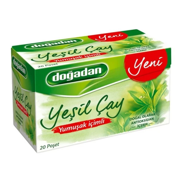 Doğadan Yeşil Çay Yumuşak İçimli Bitki Çayı 20Li 22 Gr