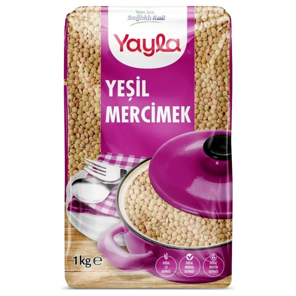 Yayla 1 KG Yeşil Mercimek