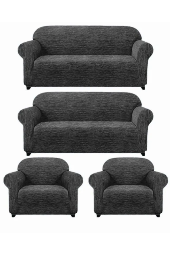 AmorHome 3-3-1-1 Lastikli Koltuk Örtüsü - Kanepe Örtüsü Takımı 180 x 230 4 Parça, Dokuma Jakar - Resim 11