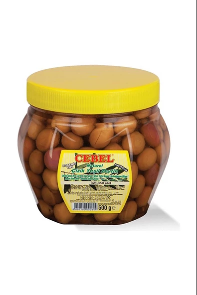 Cebel Çizik Yeşil Zeytin Erdemit 321-350 500 Gr Pet