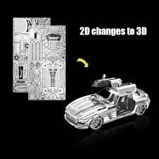 KELEBEK KANAT SPOR ARABA 3D Metal Maket Bulmaca Puzzle modeli kitleri DIY 14+ Yaş 85+ parça - 3