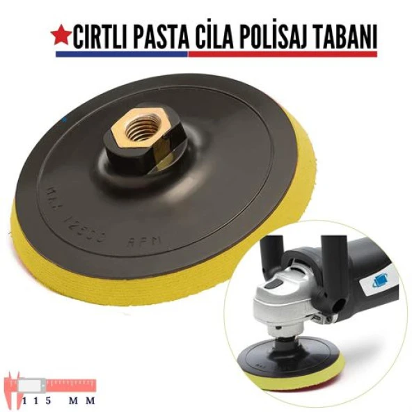 Tekno-Firsat 6 Adet 11.5 cm Çap Cırtlı Pasta Cila Polisaj Tabanı