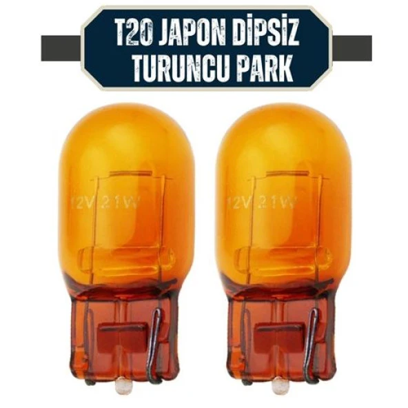 Tekno-Firsat T20 Japon Dipsiz Şişman Turuncu Park Ampülü Çift Duylu