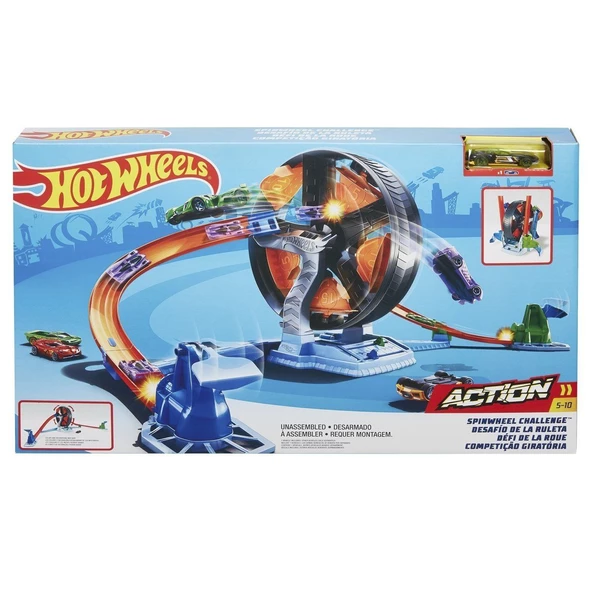 GJM77 Hot Wheels, Dönen Tekerlek Macerası Yarış Seti / 4-8 yaş