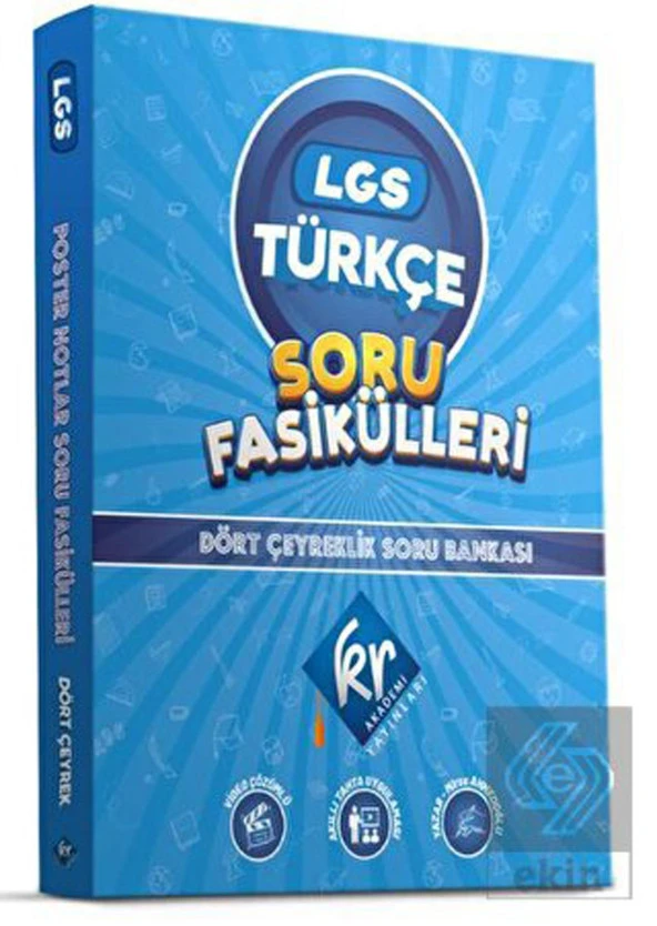 Kr Akademi 8. Sınıf LGS Türkçe Soru Fasikülleri Dört Çeyreklik Soru Bankası