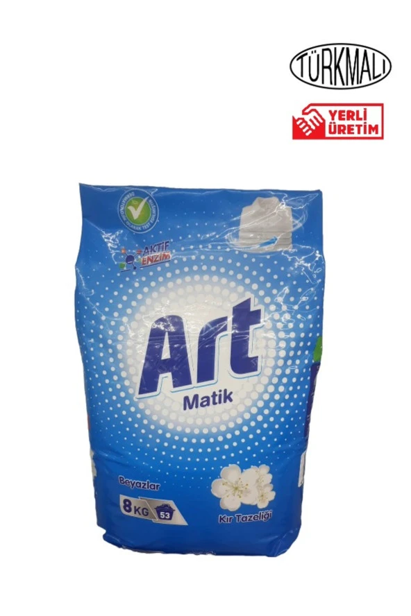 TOZ DETERJAN 8 KG ART MATİK KIR ÇİÇEĞİ ( BEYAZLAR İÇİN )