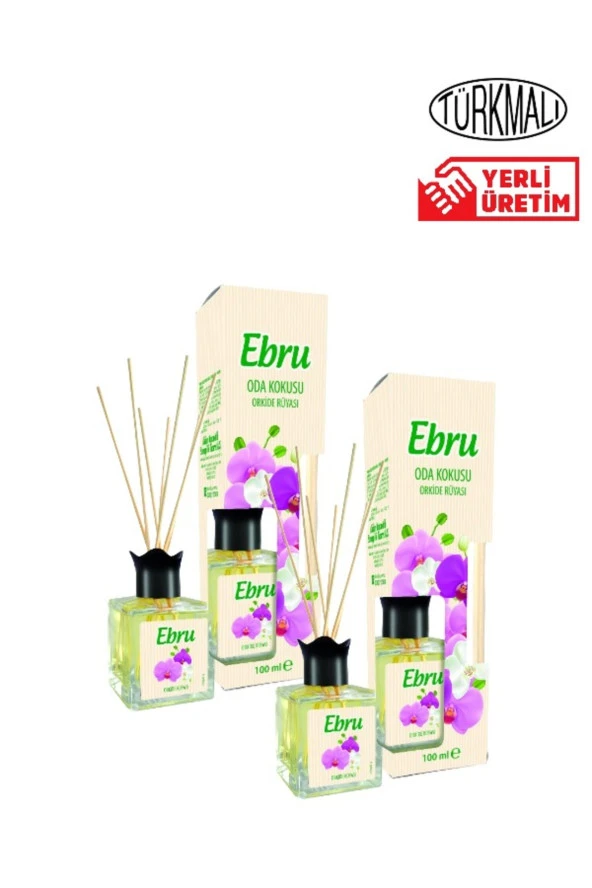 ODA KOKUSU BAMBU ÇUBUKLU EBRU ORKİDE 100 ML X2
