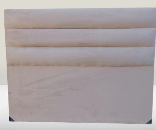 Başlık 90344 DK Çift Kişilik 120'lık Yatay Dilim Model Tay Tüyü Gri Pembe Kumaş ElYapım