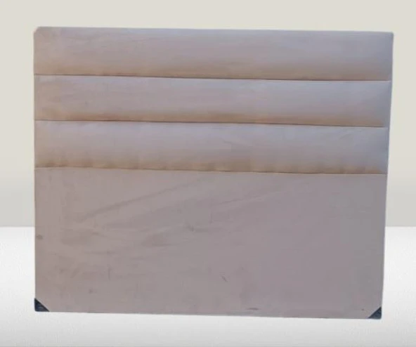 Başlık 90344 DK Çift Kişilik 120'lık Yatay Dilim Model Tay Tüyü Gri Pembe Kumaş ElYapım - 2