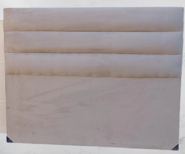 Başlık 90344 DK Çift Kişilik 120'lık Yatay Dilim Model Tay Tüyü Gri Pembe Kumaş ElYapım - 5