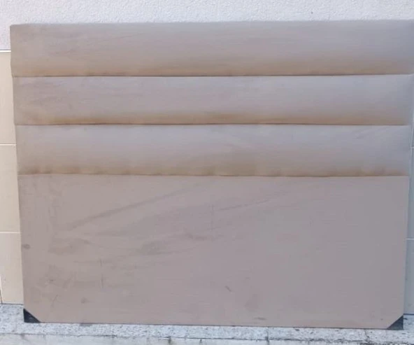 Başlık 90344 DK Çift Kişilik 120'lık Yatay Dilim Model Tay Tüyü Gri Pembe Kumaş ElYapım - 7